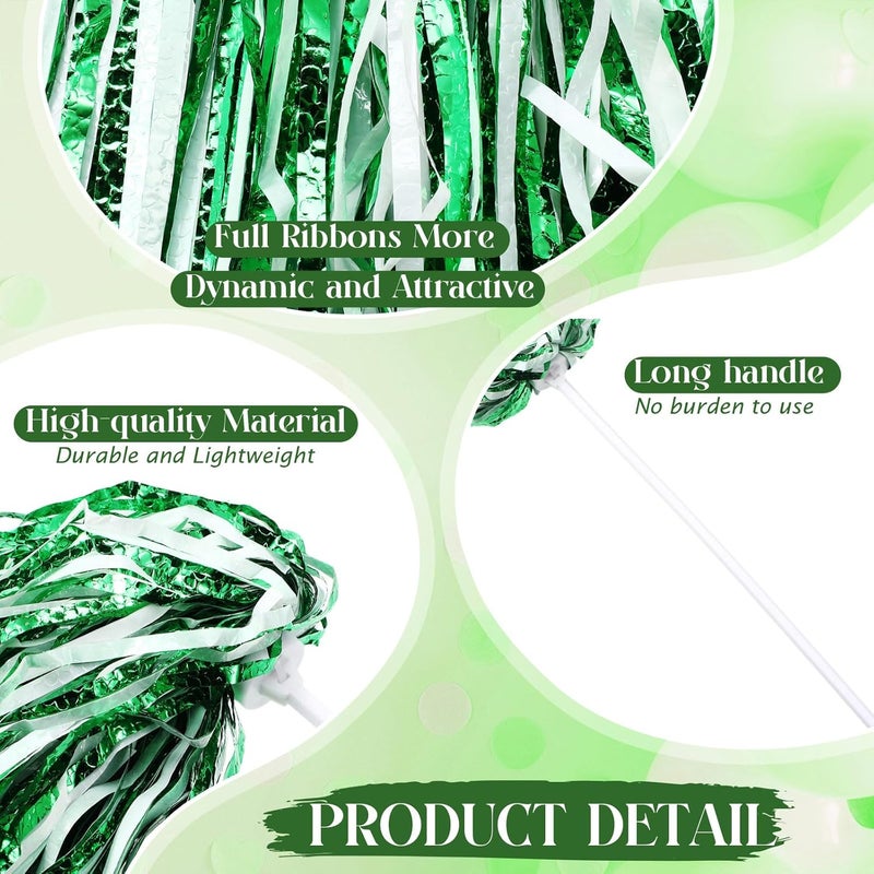 PullCrease 20 Pcs School Spirit Shakers Bulk, Cheerleader Pom Poms for Adults Sports Team Party Dance Football Basketball Volleyball Homecoming Fan Celebration Sporting Event - Image 3